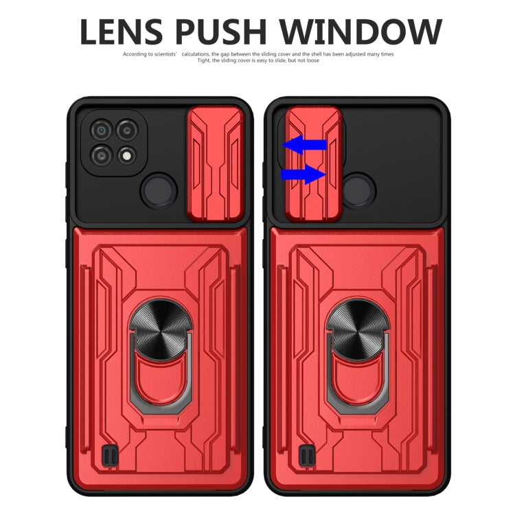 For OPPO Realme C20 / C21 Sliding Camshield Card Phone Case