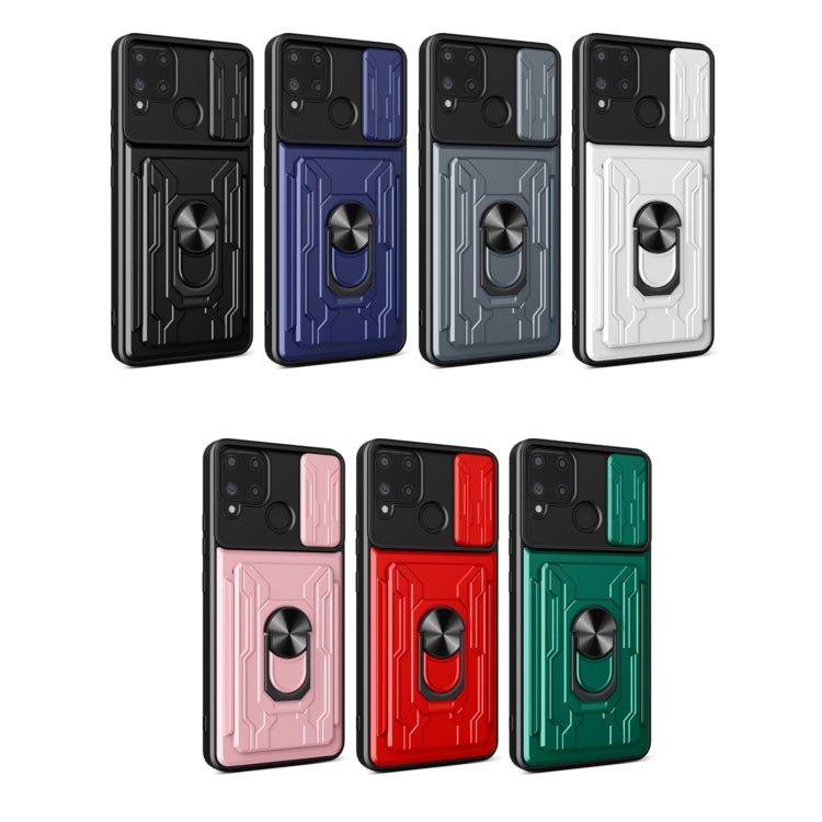 For OPPO Realme C25 / C15 Sliding Camshield Card Phone Case