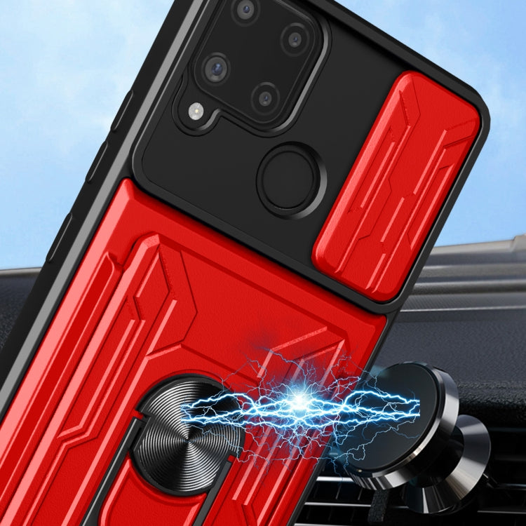 For OPPO Realme C25 / C15 Sliding Camshield Card Phone Case