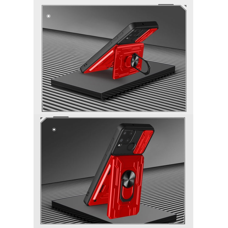 For OPPO Realme C25 / C15 Sliding Camshield Card Phone Case