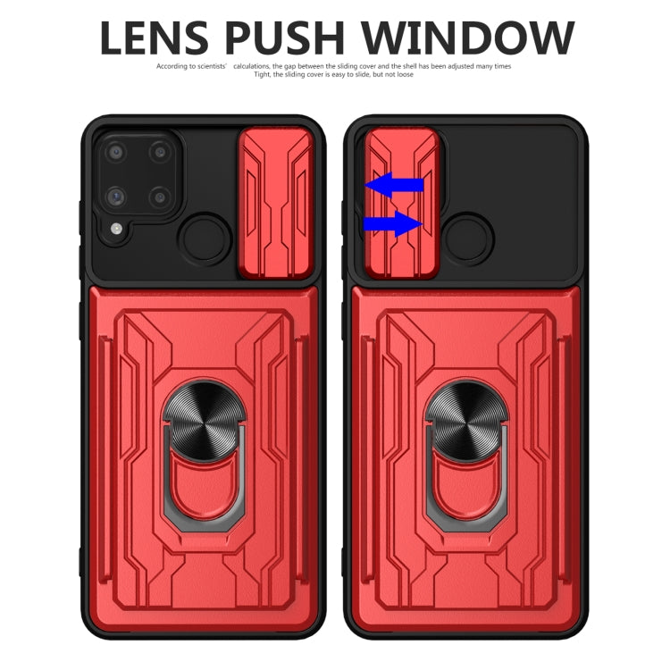 For OPPO Realme C25 / C15 Sliding Camshield Card Phone Case