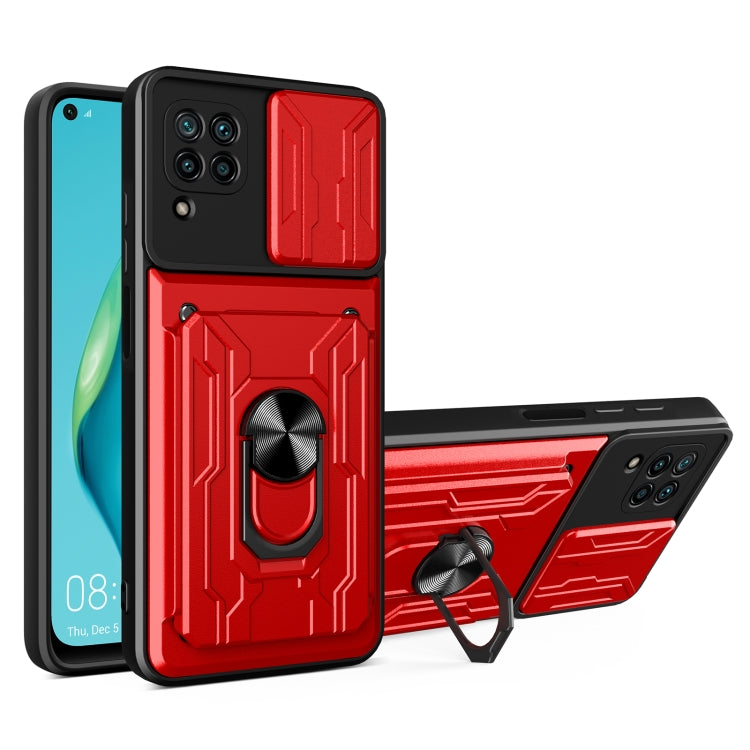 For Huawei P40 Lite Sliding Camshield Card Phone Case