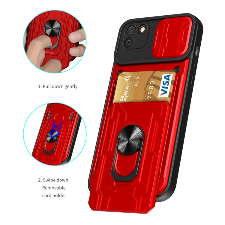 For Huawei Y5p Sliding Camshield Card Phone Case