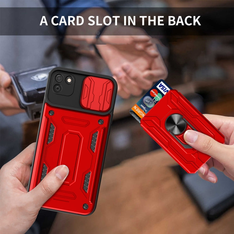 For Huawei Y5p Sliding Camshield Card Phone Case
