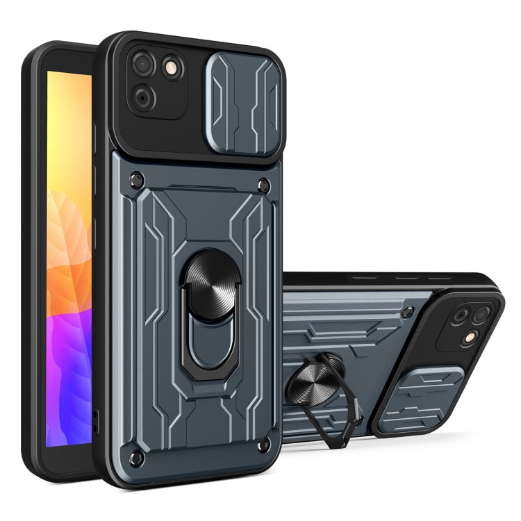 For Huawei Y5p Sliding Camshield Card Phone Case