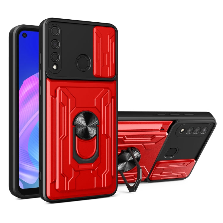 For Huawei Y7p Sliding Camshield Card Phone Case