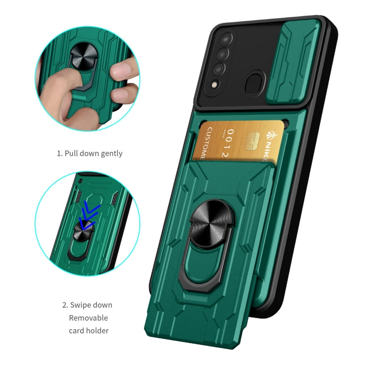 For Huawei Y7p Sliding Camshield Card Phone Case