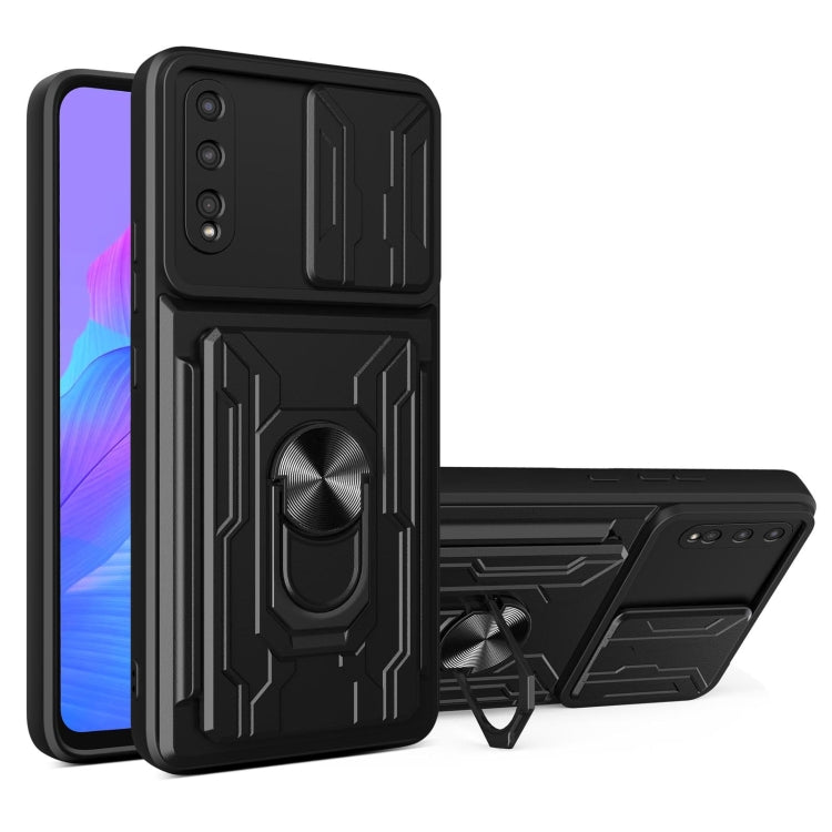 For Huawei Y8p Sliding Camshield Card Phone Case
