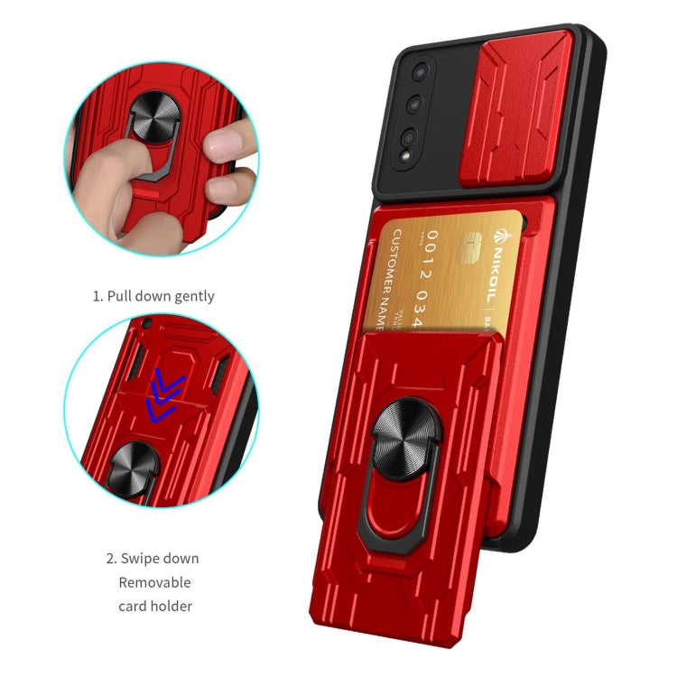 For Huawei Y8p Sliding Camshield Card Phone Case