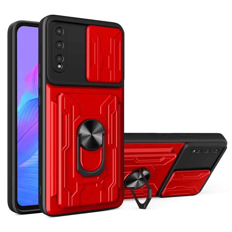 For Huawei Y8p Sliding Camshield Card Phone Case