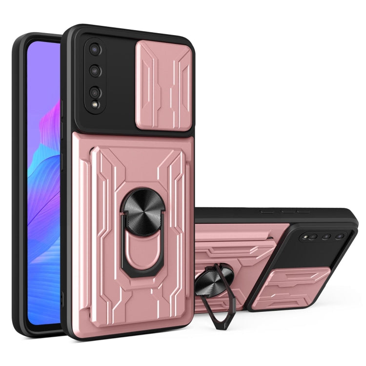 For Huawei Y8p Sliding Camshield Card Phone Case