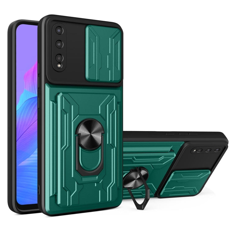 For Huawei Y8p Sliding Camshield Card Phone Case