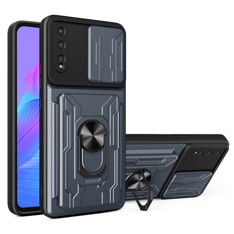 For Huawei Y8p Sliding Camshield Card Phone Case