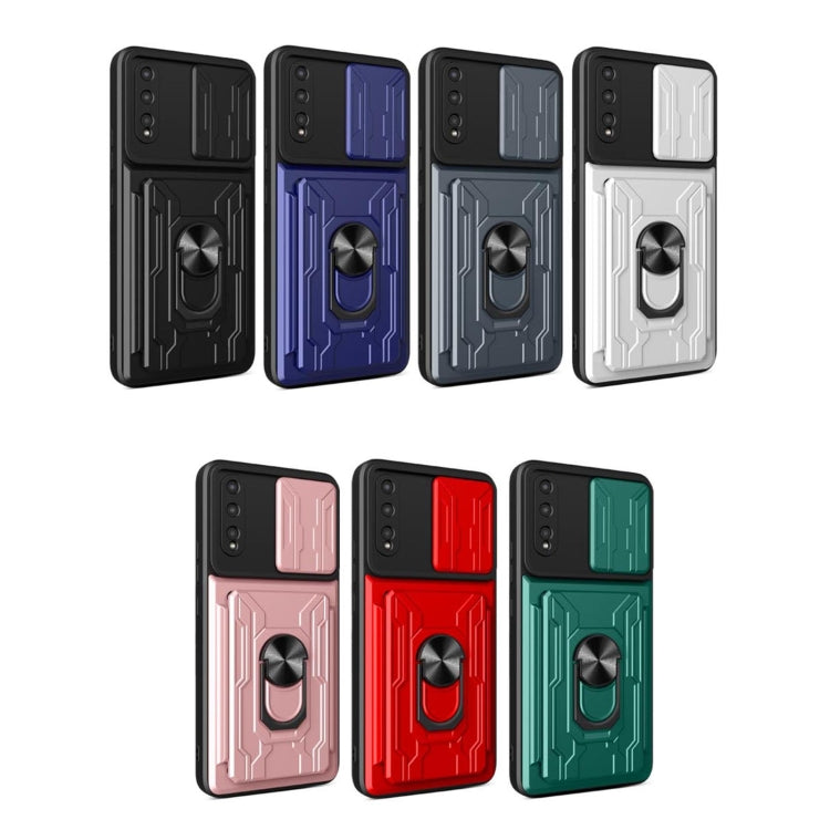 For Huawei Y8p Sliding Camshield Card Phone Case