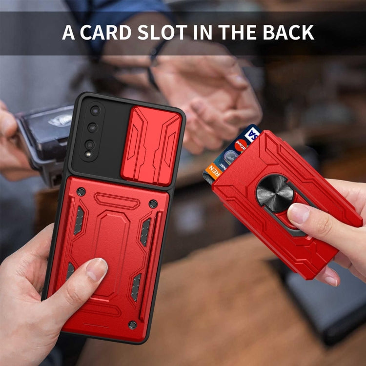 For Huawei Y8p Sliding Camshield Card Phone Case