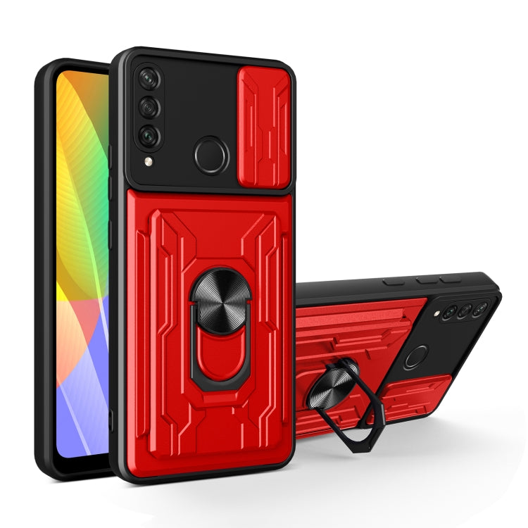 For Huawei Y6p Sliding Camshield Card Phone Case
