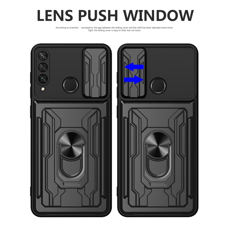 For Huawei Y6p Sliding Camshield Card Phone Case