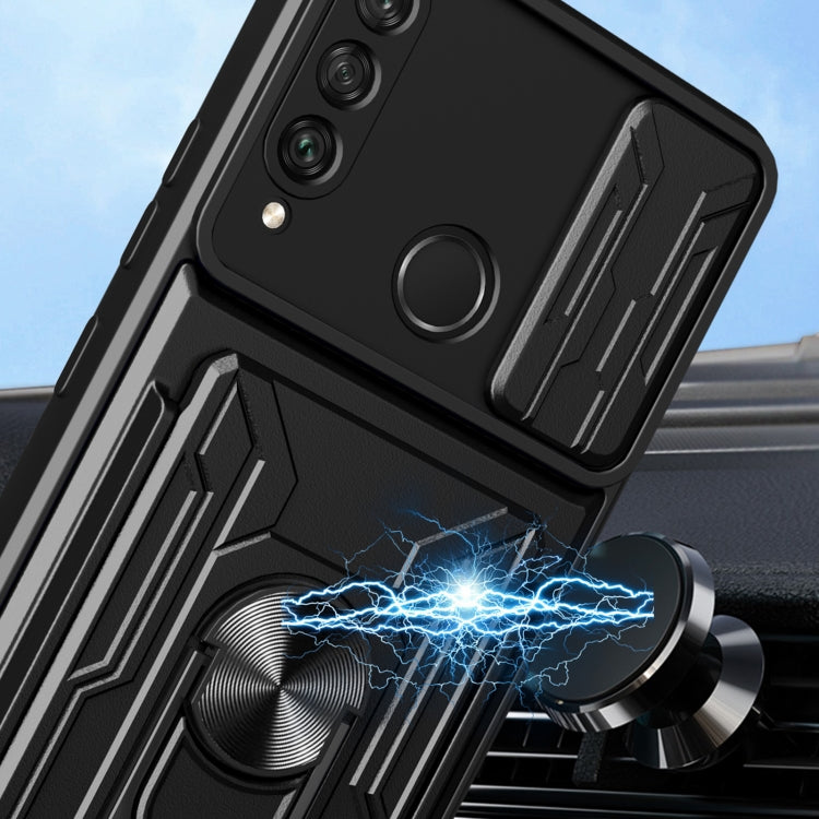 For Huawei Y6p Sliding Camshield Card Phone Case