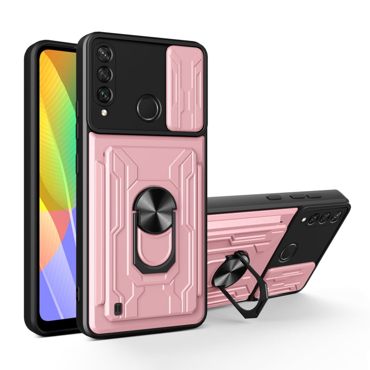 For Huawei Y6p Sliding Camshield Card Phone Case