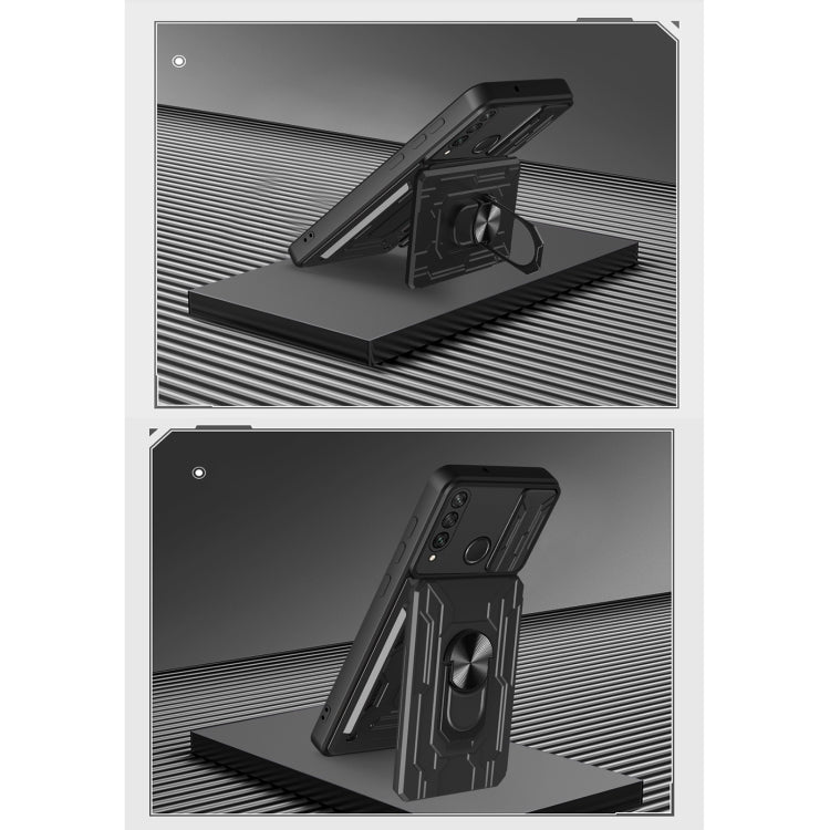 For Huawei Y6p Sliding Camshield Card Phone Case