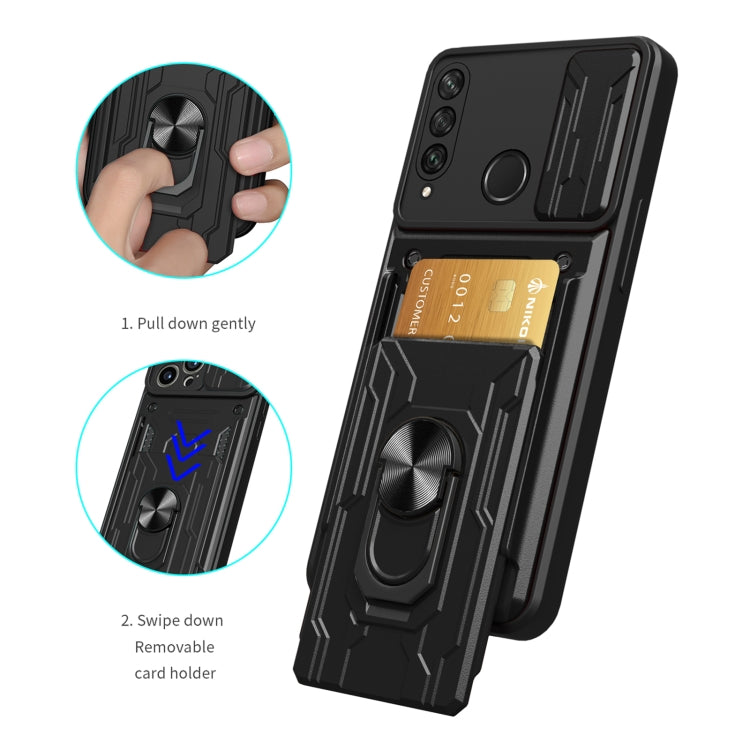 For Huawei Y6p Sliding Camshield Card Phone Case