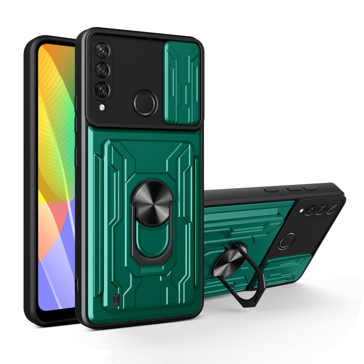 For Huawei Y6p Sliding Camshield Card Phone Case