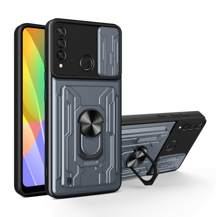 For Huawei Y6p Sliding Camshield Card Phone Case