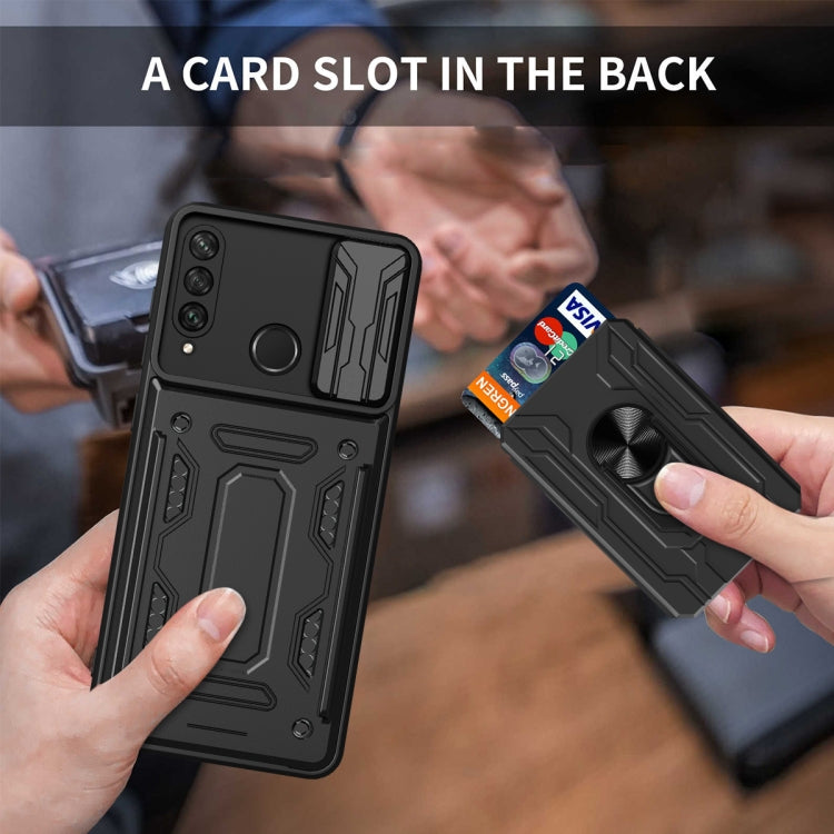 For Huawei Y6p Sliding Camshield Card Phone Case