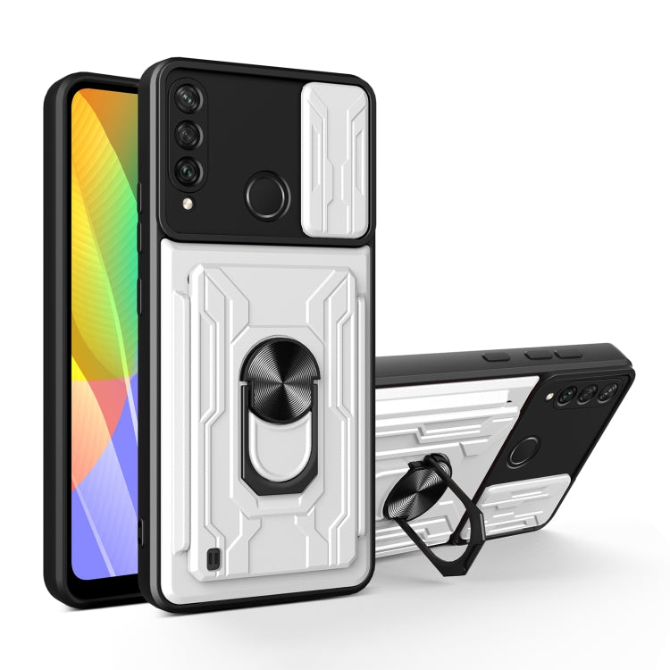 For Huawei Y6p Sliding Camshield Card Phone Case