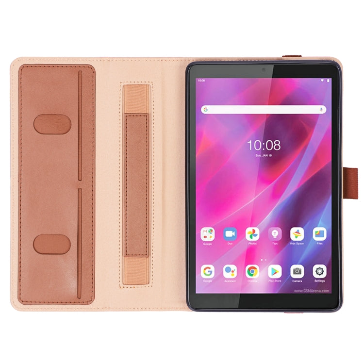 For Lenovo Tab M8 HD TB-8505F / Tab M8 3rd Gen WY-2099 Retro Texture PU Leather Tablet Case with Card Slots & Hand Strap