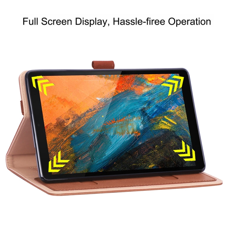 For Lenovo Tab M8 HD TB-8505F / Tab M8 3rd Gen WY-2099 Retro Texture PU Leather Tablet Case with Card Slots & Hand Strap