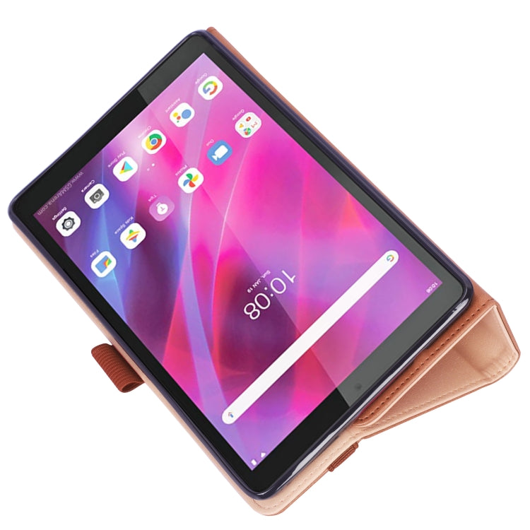 For Lenovo Tab M8 HD TB-8505F / Tab M8 3rd Gen WY-2099 Retro Texture PU Leather Tablet Case with Card Slots & Hand Strap