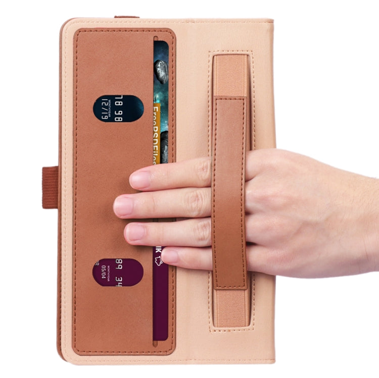 For Lenovo Tab M8 HD TB-8505F / Tab M8 3rd Gen WY-2099 Retro Texture PU Leather Tablet Case with Card Slots & Hand Strap