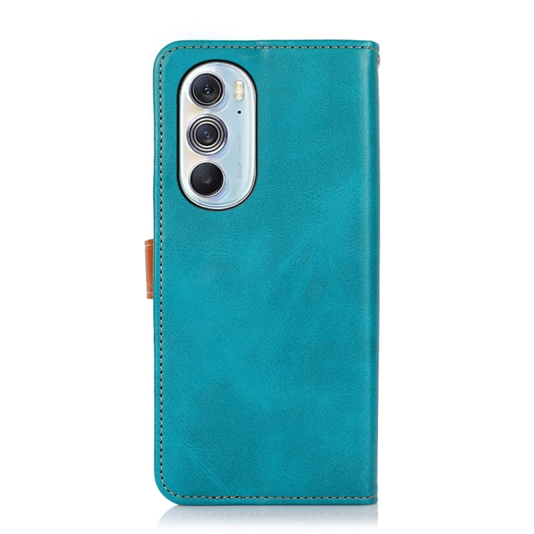 For Motorola Edge X30 KHAZNEH Dual-color Cowhide Texture Flip Leather Phone Case