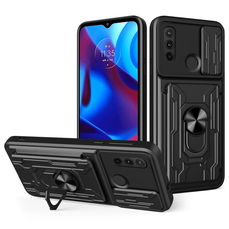 For Motorola G Pure Sliding Camshield Card Phone Case
