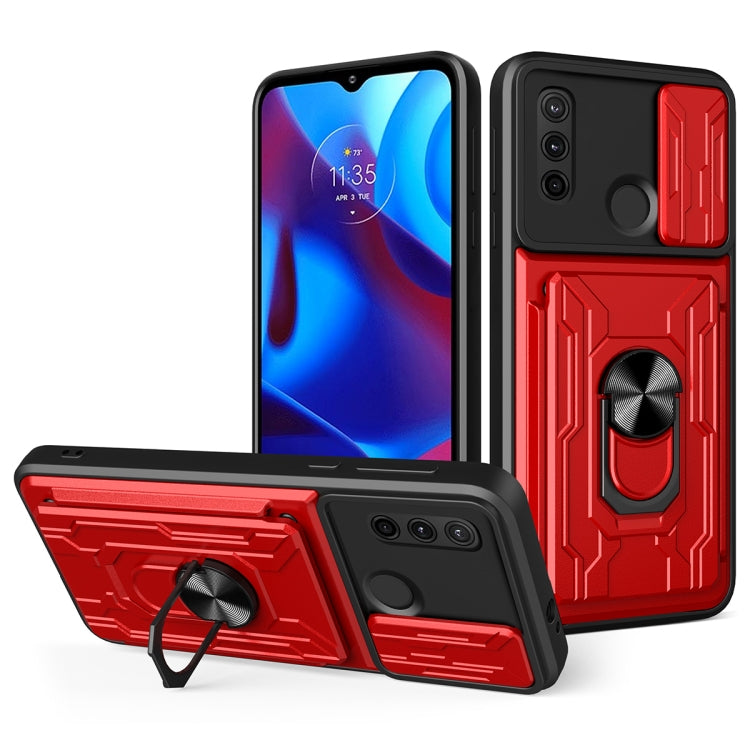 For Motorola G Pure Sliding Camshield Card Phone Case