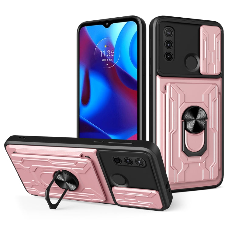 For Motorola G Pure Sliding Camshield Card Phone Case