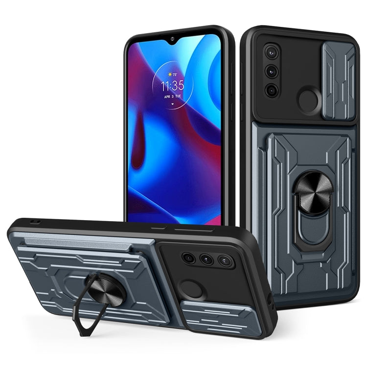 For Motorola G Pure Sliding Camshield Card Phone Case
