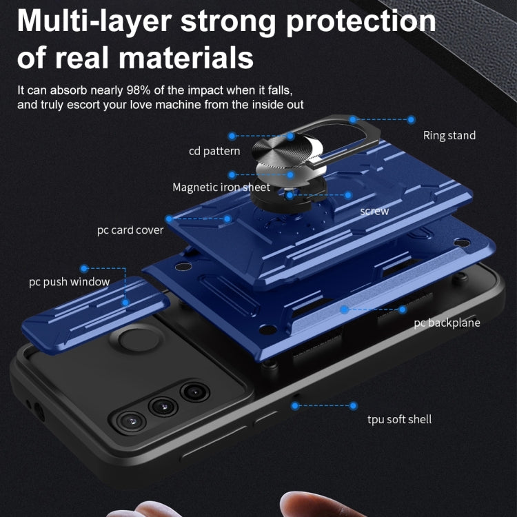 For Motorola G Pure Sliding Camshield Card Phone Case
