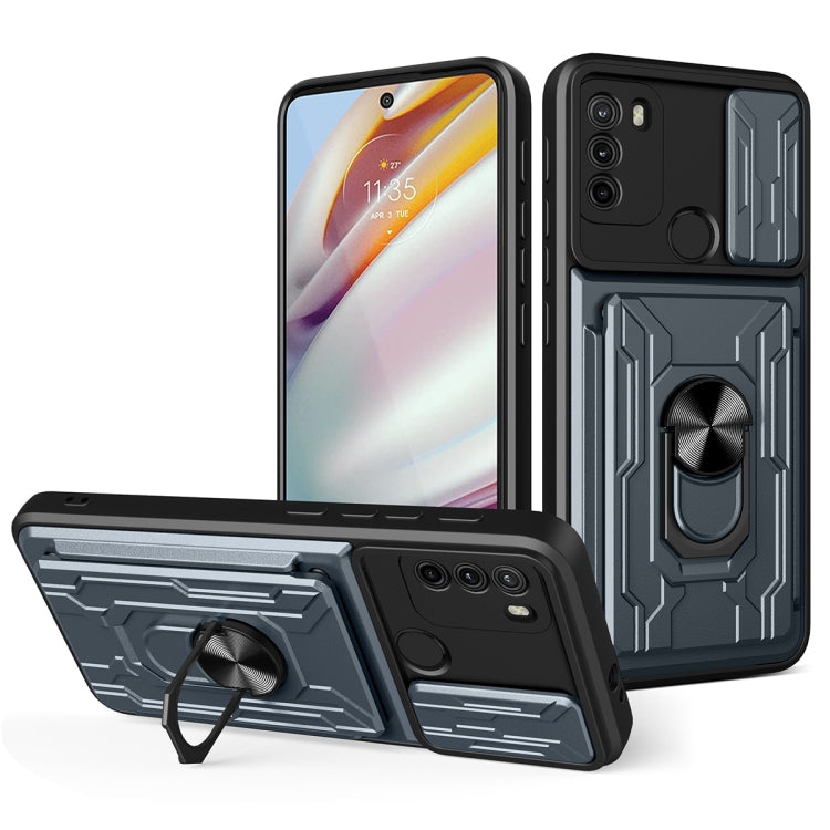 For Motorola Moto G60 Sliding Camshield Card Phone Case