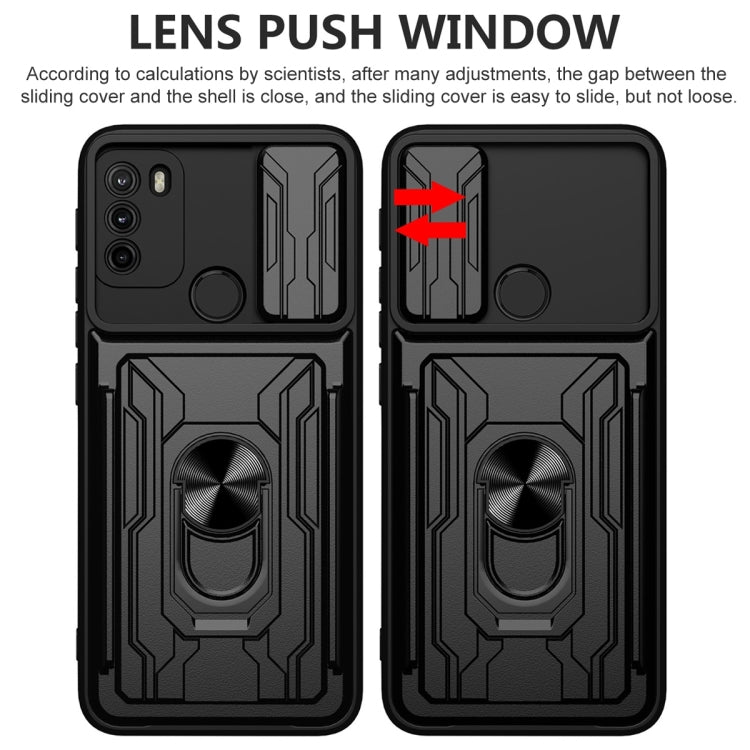 For Motorola Moto G60 Sliding Camshield Card Phone Case
