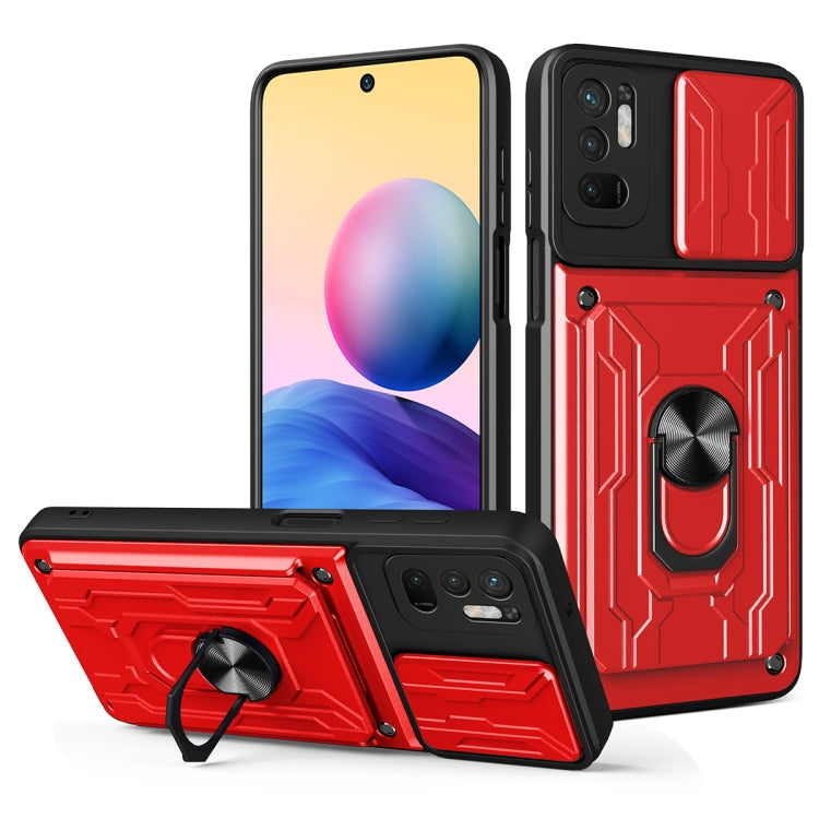 For Xiaomi Redmi Note 10 5G Sliding Camshield Card Phone Case