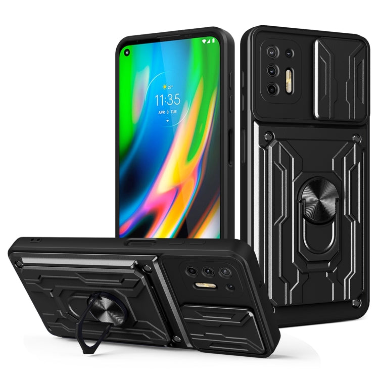 For Motorola Moto G9 Plus Sliding Camshield Card Phone Case