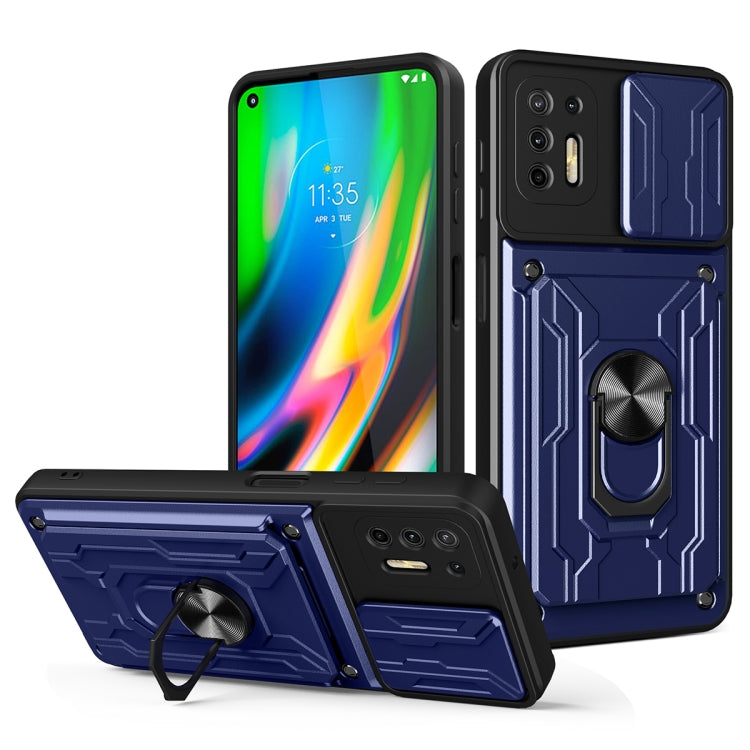 For Motorola Moto G9 Plus Sliding Camshield Card Phone Case