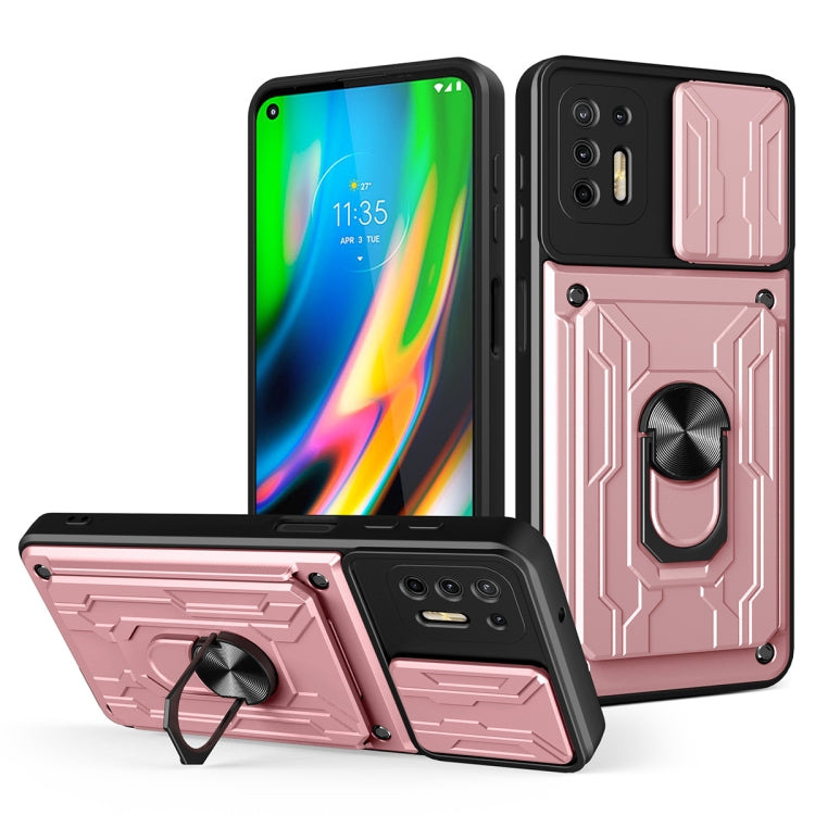 For Motorola Moto G9 Plus Sliding Camshield Card Phone Case