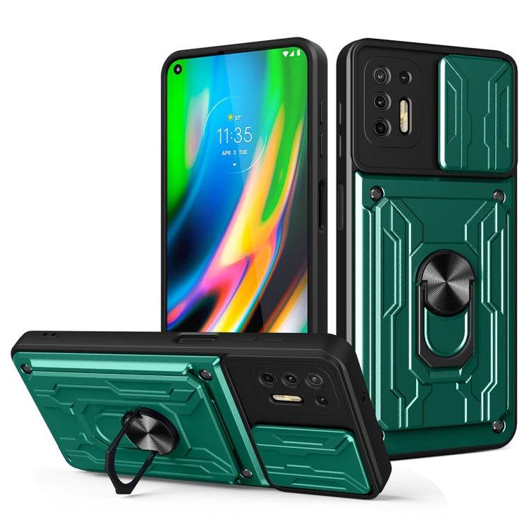 For Motorola Moto G9 Plus Sliding Camshield Card Phone Case