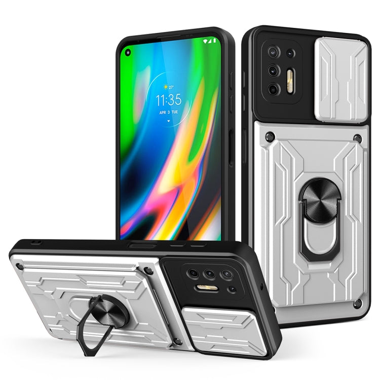 For Motorola Moto G9 Plus Sliding Camshield Card Phone Case