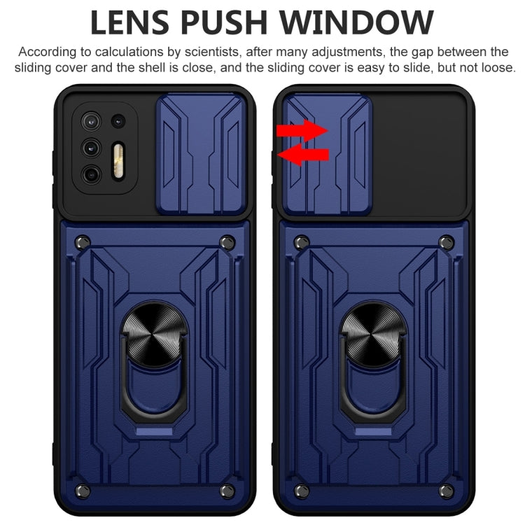 For Motorola Moto G9 Plus Sliding Camshield Card Phone Case