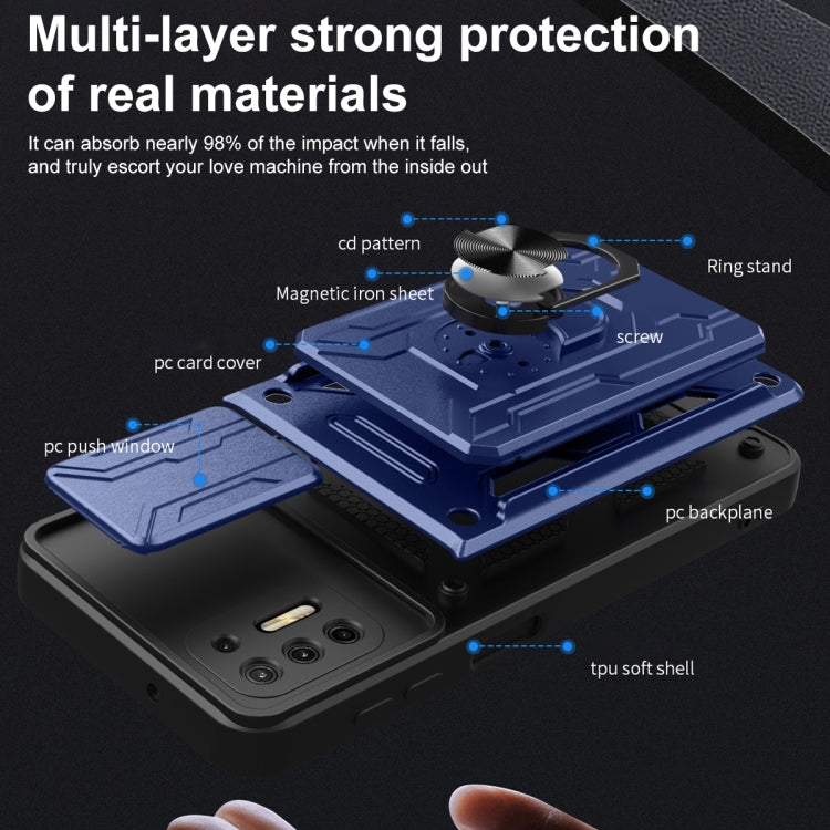 For Motorola Moto G9 Plus Sliding Camshield Card Phone Case