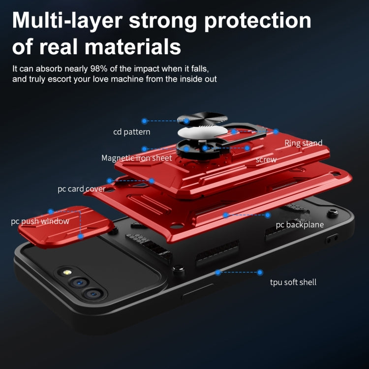 For OPPO A5 / A3S Sliding Camshield Card Phone Case